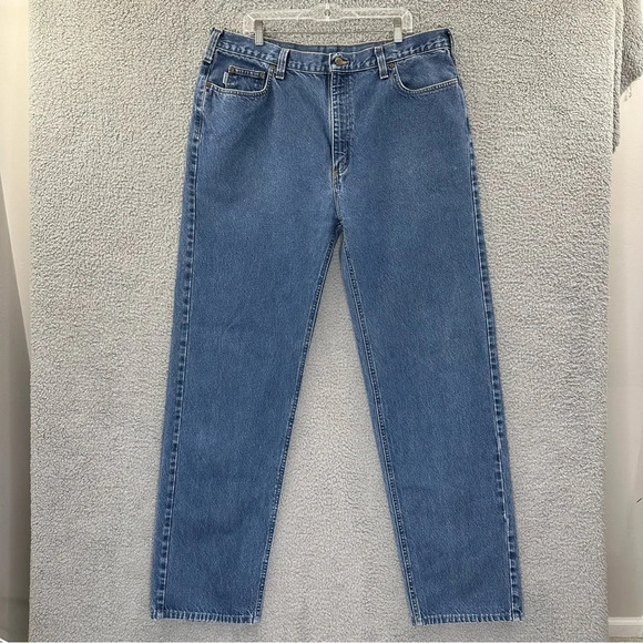 Carhartt Straight Fit Relaxed Fit Jean Medium Wash B460 Men's Size 42 x 35.5 - Picture 1 of 8